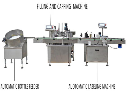 4 head full automatic liquid filling machine line for Gorilla bottle Dropper bottle Alcohol bottle - CECLE Machine