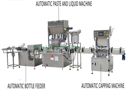 4 head full automatic paste filling machine line for,Spray filling bottle,Nasal spray bottle - CECLE Machine