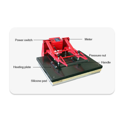 60X80mm Large Format Manual T-shirt Clothes Press Printer Heat Press Machine - CECLE Machine