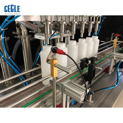 A6 5-5000ml six heads automatic filling machine for liquid bottle oil, water, alcohol, wine, and other liquid products