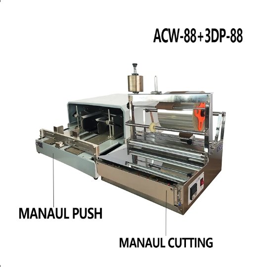 ACW-88 +3DP-88 Manual Type Perfume Box Overwrapping Packaging Machine - CECLE Machine