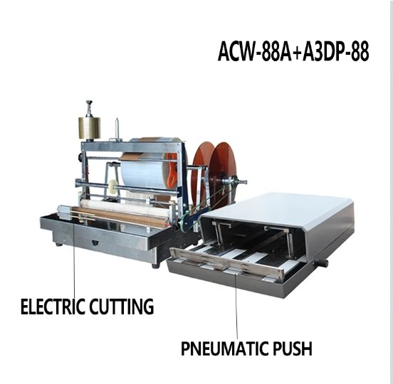 ACW-88A + A3DP-88 Semi-auto cellophane wrapping machine for perfume box - CECLE Machine