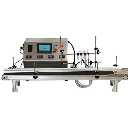 AL4-5000 Automatic Four Nozzles Liquid Juice Essential Oil Electric Digital Control Pump Liquid Bottle Filling Machine