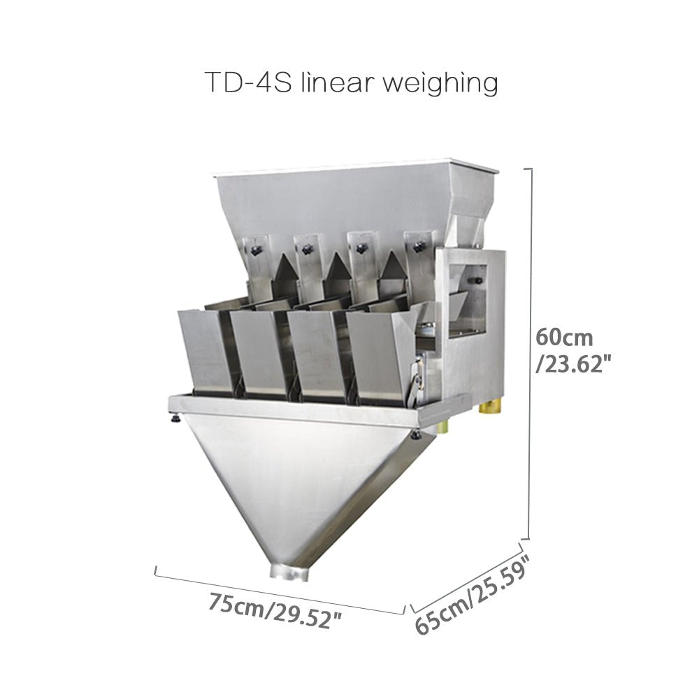 Automatic 4 Head Linear Weigher,Weighing Filling Machine For Powder/Granule - CECLE Machine