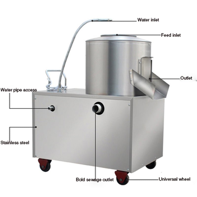 Automatic commercial stainless steel potato peeler and sweet potato wash - CECLE Machine