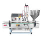 Automatic desktop bottle filling line with filling capping and labeling machine for paste, tomato, cream, cosmetic products
