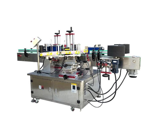 Automatic double-side round/falt wine bottle labeling machine for water bottle,double-side disinfectant