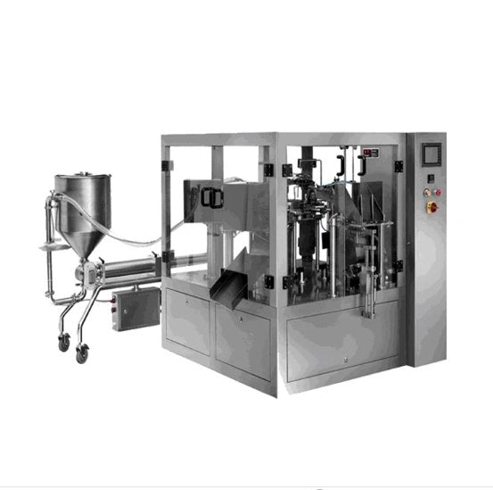 Automatic Liquid/Paste stand up Pouch Filling and Sealing Machine ,zipper bag packaging machine for juice/chili sauce/ketchup