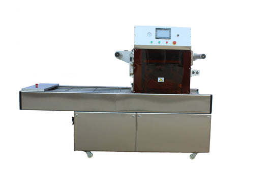 Automatic MAP Food Tray Sealer, Continuous Modified Atmosphere Packaging Machine For Container/Cup/Bowl - CECLE Machine