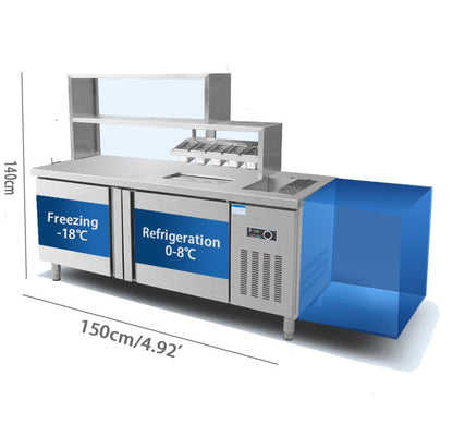 Bubble Tea Bar Counter With Refrigeration and boba tea bar - CECLE Machine