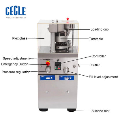 China ZP9 Rotary Tablet Press Machine Candy Tableting Machine For Laboratory And Pharmaceutical - CECLE Machine