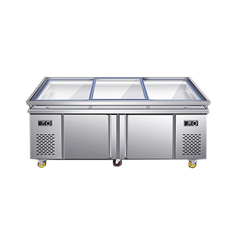 Commercial direct cooling buffet restaurant barbecue shop self-fetching freezer stainless steel - CECLE Machine