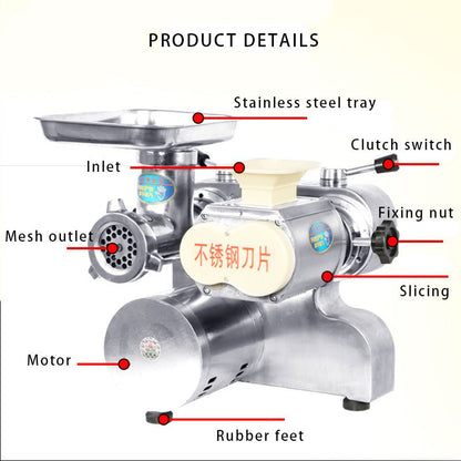 Commercial Double Use Meat Mincer and Food Slicer Sausage Meat Grinder - CECLE Machine