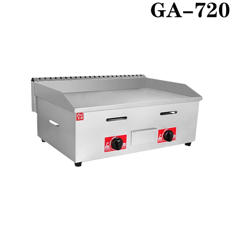 Commercial gas griddle stainless steel iron plate frying burger frying pan gas - CECLE Machine