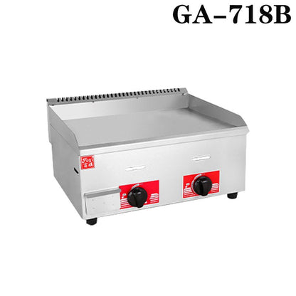 Commercial gas griddle stainless steel iron plate frying burger frying pan gas - CECLE Machine