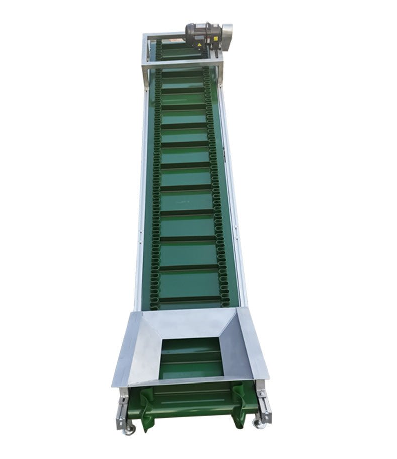 Material options for the conveyor hopper including stainless steel