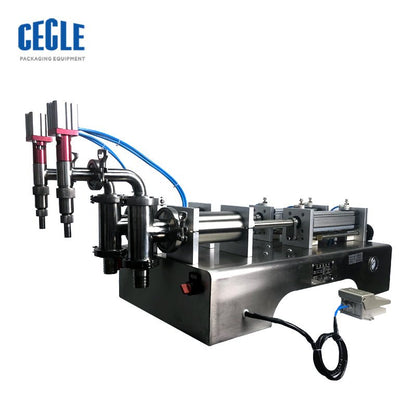 DF6 two heads full pneumatic alcohol liquid and disinfectant filling machine - CECLE Machine