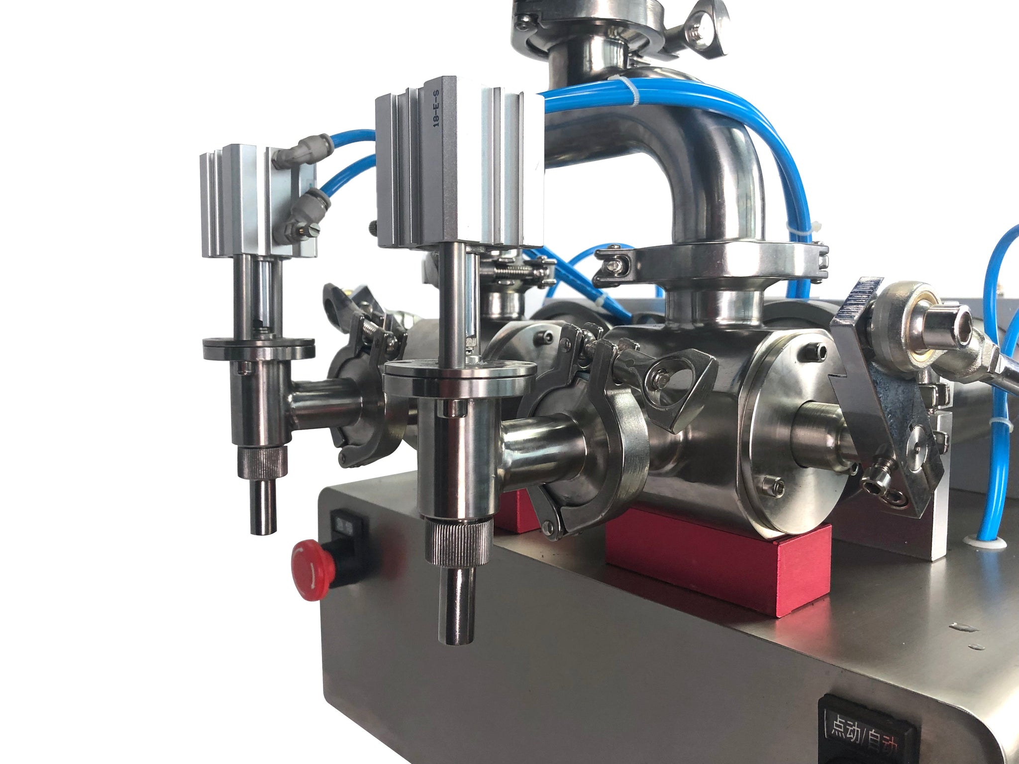 DFF2 electric and pneumatic 2 heads paste filling machine – CECLE Machine