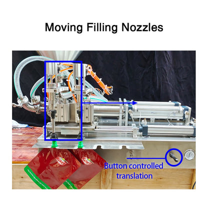 DFF8 10-5000ML semi automatic spout pouch paste filling machine, paste mud membrane filling machine for spout pouch bag