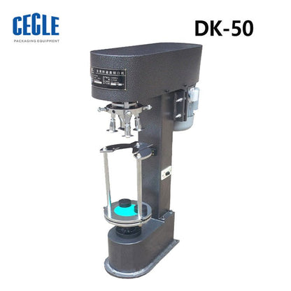 DK-50 Semi automatic Ropp bottle screw capping machine for round metal caps with screw thread - CECLE Machine