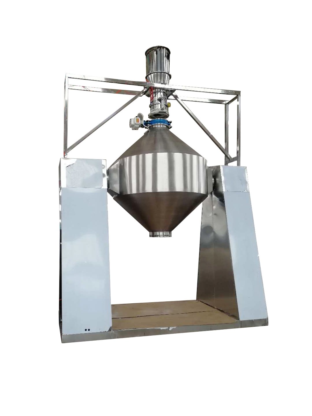 Double cone dry powder mixer with forced mixing, For the pharmaceutical industry, laboratory - CECLE Machine