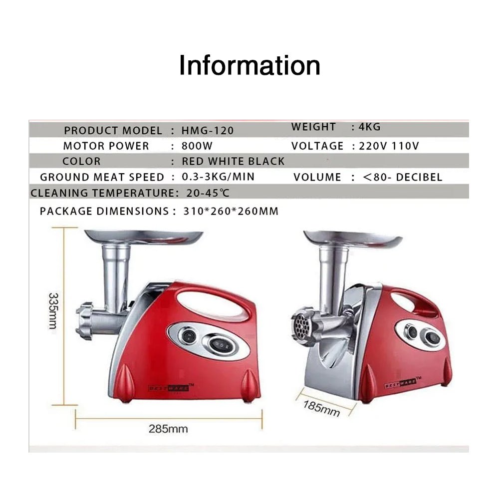 Electric stainless steel meat grinder, sausage maker easy to operate - CECLE Machine