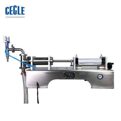 F2 electric and pneumatic water, milk, perfume, wine liquid bottle filling machine, oil, paint liquid filler - CECLE Machine