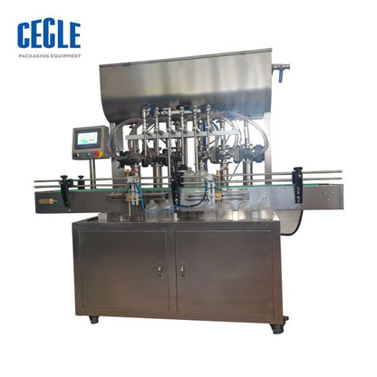 FA6 5-5000ml six heads automatic paste filling machine for butter, cream, cosmetic and other paste products - CECLE Machine