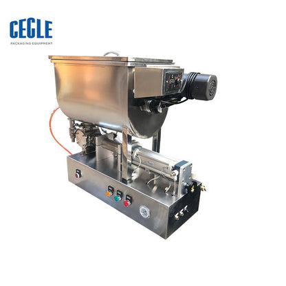FF6B hotpot seasoning, chili sauce, nut butter, grain paste filling machine, cream bottle filling machine with mixer hopper