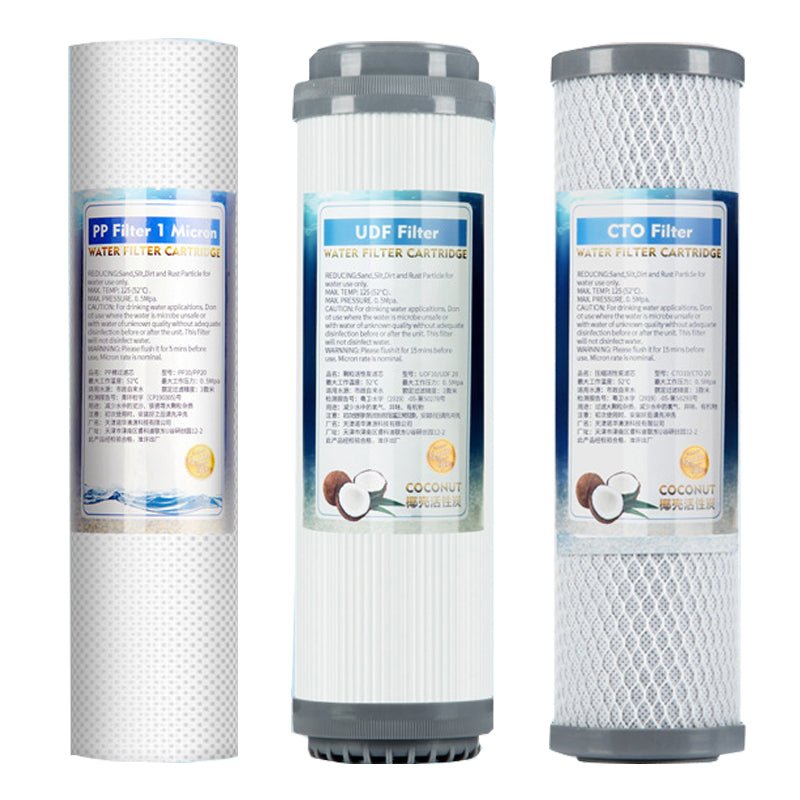 Filter combination set pure water machine water purifier front 3-stage 10-inch filter element PP cotton activated