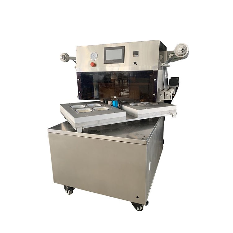 Rotary Type MAP Tray Sealer, Modified Atmosphere Packaging Machine , Vacuum Tray Sealing Machine With Gas Flushing