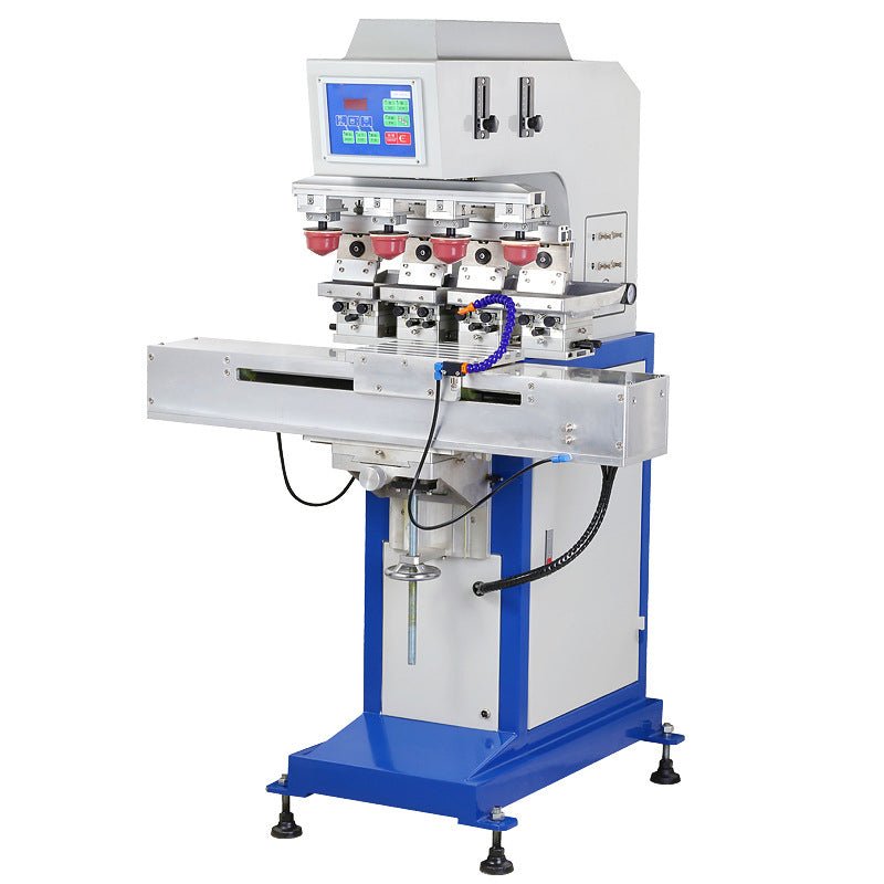 Four Color Shuttle Oil Basin Pad Printing Machine, Multi-color Pad Printer Machine Shuttle LOGO Pad Printing - CECLE Machine
