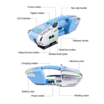 Handheld portable Electric PP/PET Strapping Baler Tool Welding Banding Packaging Tools - CECLE Machine