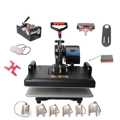 Heat Press Combo Multifunction 14 in 1 Combo Mug Press Machine Sublimation Printing Machine - CECLE Machine