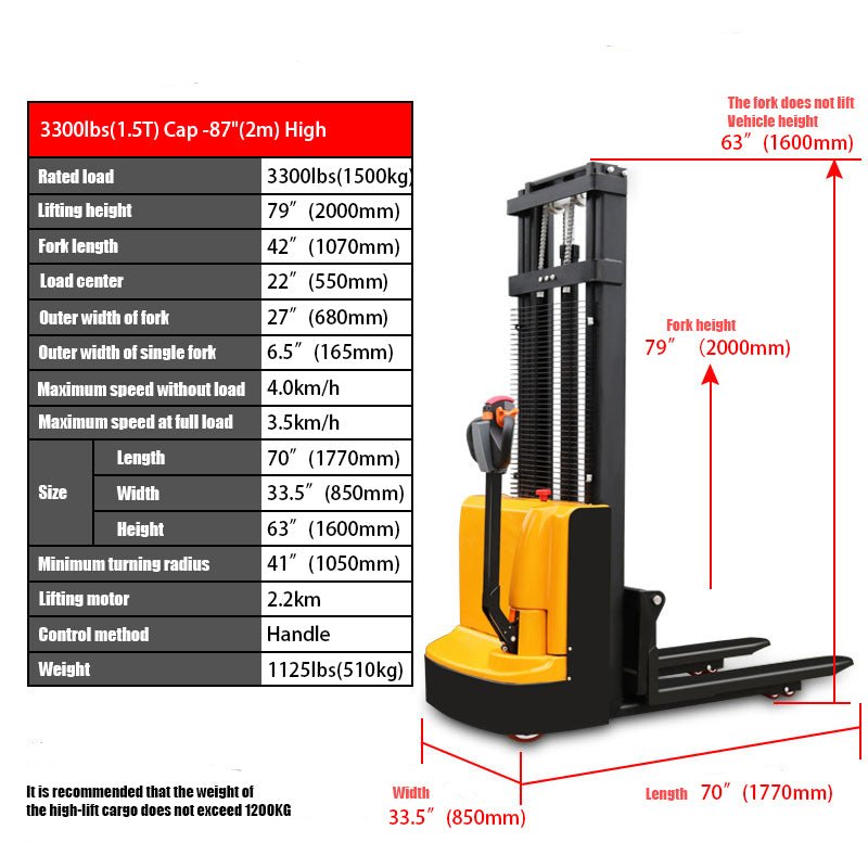 High Fully Powered-Electric Stacker - CECLE Machine