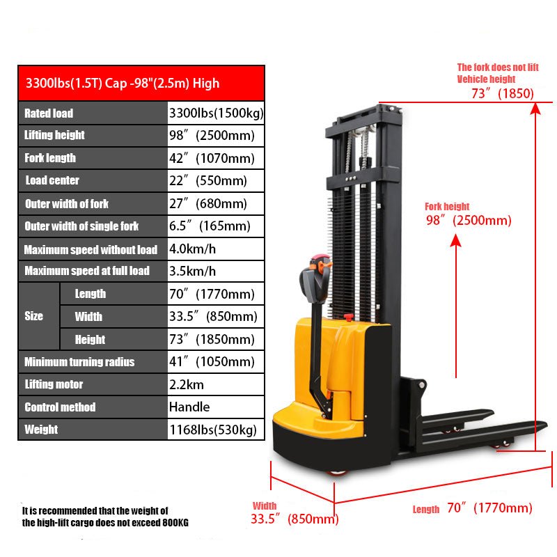 High Fully Powered-Electric Stacker - CECLE Machine