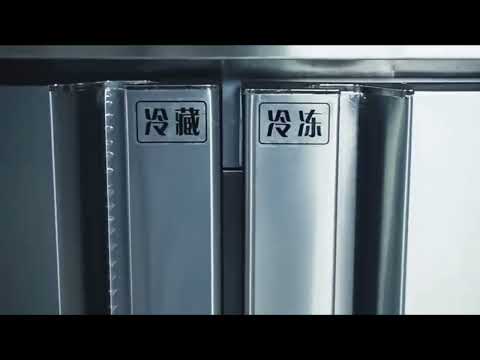 Commercial direct cooling buffet restaurant barbecue shop self-fetching freezer stainless steel