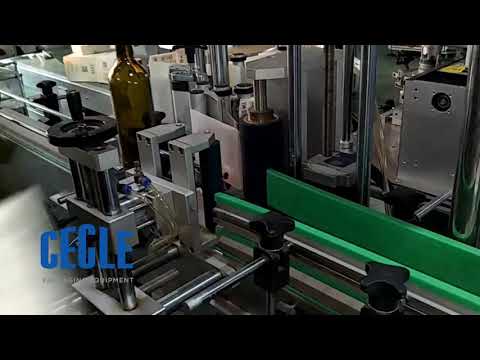 Automatic double-side round/falt wine bottle labeling machine for water bottle,double-side disinfectant alcohol bottle hand sanitizer labeler