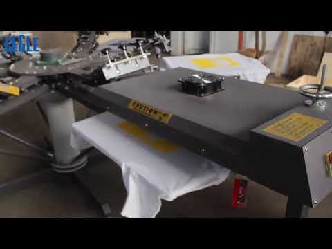 Manual Screen Printer Flat Garment 4/6/8 Color 4/6/8 Station Screen Printing Equipment,T-shirt Screen Printing Machine