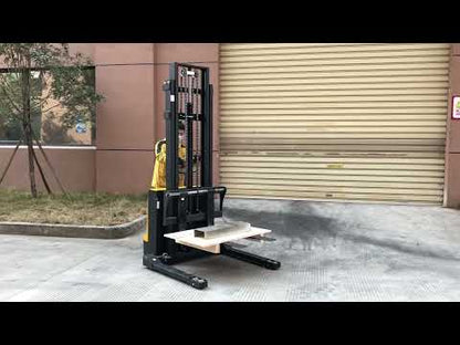 Electric Straddle Stacker,118" High Fully Powered with 4400lbs Cap