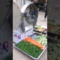 Commercial vegetable slice double speed cutting machine