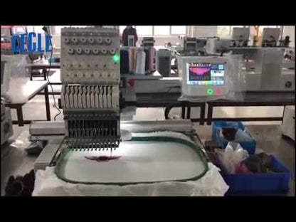 Single Head 12 needles Embroidery Machine With different embroidery areas for choice