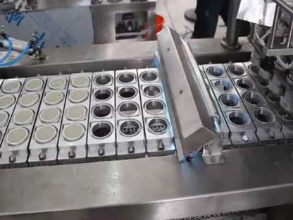 linear type cup filling and sealing machine, nespresso/k-cup coffee packing machine , automatic yogurt cup filling machine