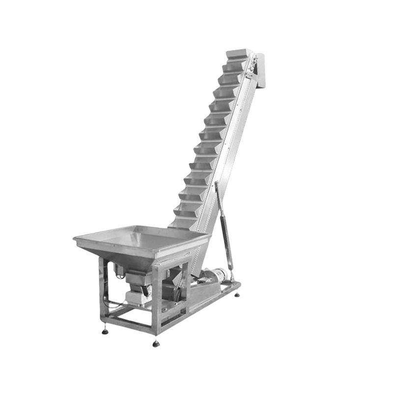 Automatic inclined bucket elevator for efficient rice and particle transport