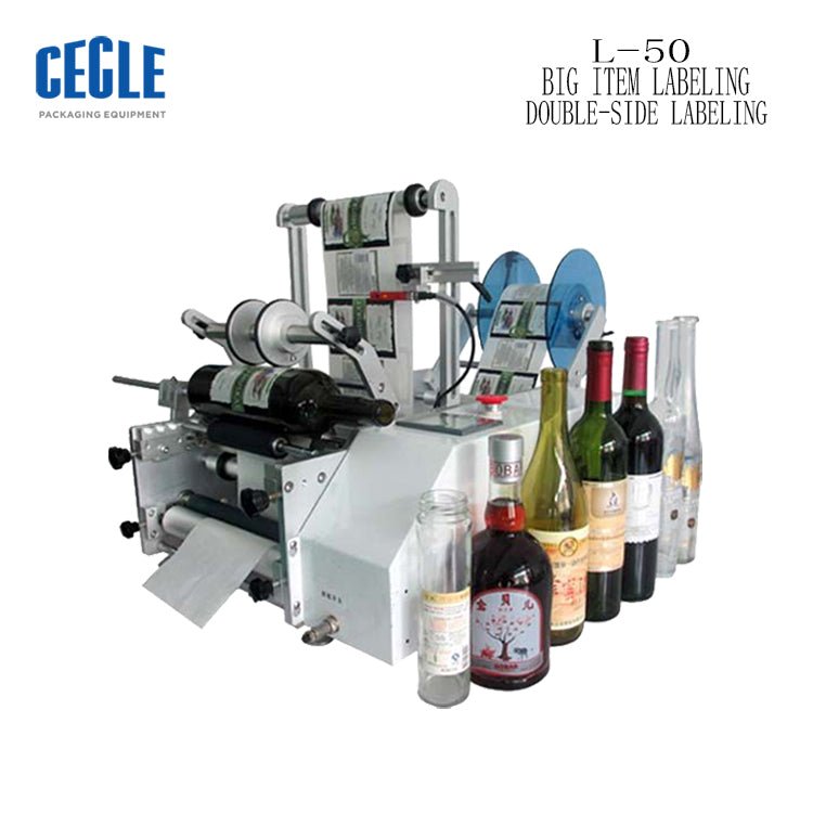 L-200 High speed automatic round bottle labeling machine , PET water bottle label applicator - CECLE Machine