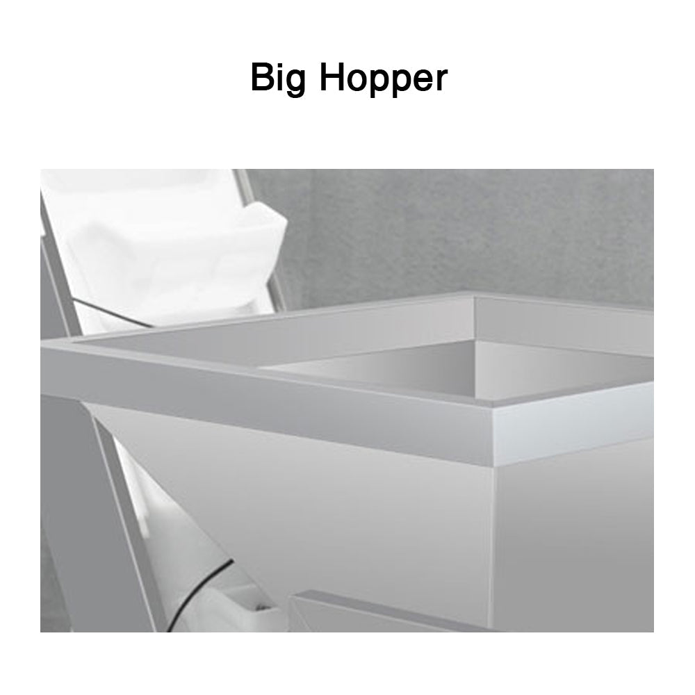 Large 304 stainless steel hopper for grain and seed loading