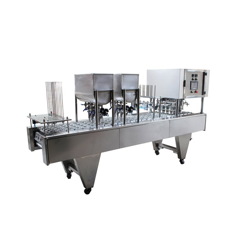 linear type cup filling and sealing machine, nespresso/k-cup coffee packing machine , automatic yogurt cup filling machine