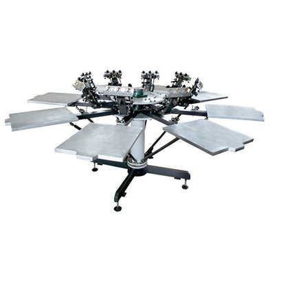 Manual Screen Printer Flat Garment 4/6/8 Color 4/6/8 Station Screen Printing Equipment,T-shirt Screen Printing Machine
