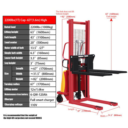 Pallet Stacker , Semi Automatic Stacker Electric Lifter Pallet Stacker - CECLE Machine