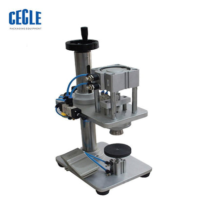 PC-88 semi automatic pneumatic perfume bottle crimping machine, perfume bottle capper - CECLE Machine